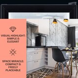 thumbnail of Brooklyn 42 Mini-Kühlschrank Glastür LED Ablage Schwarz