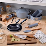 thumbnail of BERGNER - 10-teiliges Kochgeschirr-Set aus Aluminiumguss mit Antihaftbeschichtung, mit abnehmbarem Griff und 3 runden Backformen (Ø12/Ø18/Ø22cm)
