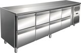 thumbnail of Gastro Edelstahl Kühltisch Kühltheke 8 Schubladen 312 L -2/+8°C Umluftkühlung