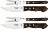 thumbnail of Tramontina JUMBO Steakbesteck-Set, 4-teilig, Edelstahl, Holzgriff FSC, spülmaschinenfest