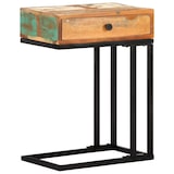 thumbnail of Mesa auxiliar forma de U madera maciza reciclada 45x30x61 cm