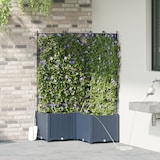 thumbnail of vidaXL Gartenpflanzer Grau 80 x 80 x 142 cm Stahl