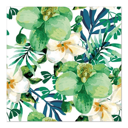 PAPSTAR 200 Servietten, 3-lagig 1/4-Falz 33 cm x 33 cm "Tropic" (88246, 10x20 Stück)