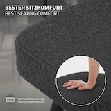 thumbnail of ML-Design Barhocker drehbar 4er Set Dunkegrau, Teddy-Stoff, Gepolsterte Barstühle, Küchenstühle mit Arm- & Rückenlehne, 360° Drehstuhl Tresenhocker