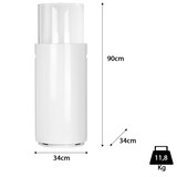 thumbnail of Bio Ethanol Kamin Stand Ø34cm x 86,5cm weiß 1L Ethanolkamin Glasfeuer Ofen Feuer