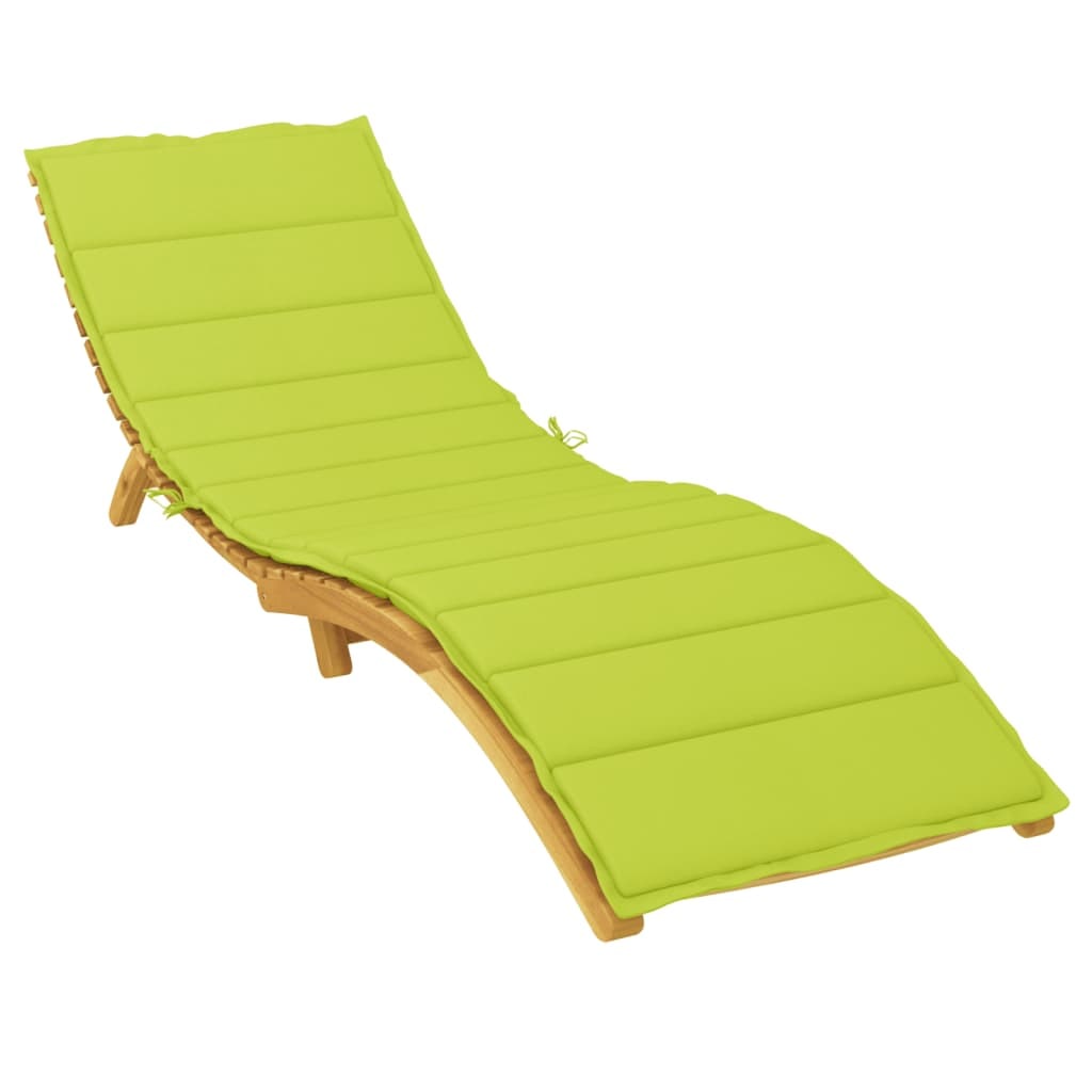 vidaXL Sonnenliegen-Auflage Hellgrün 200x60x3 cm Oxford-Gewebe