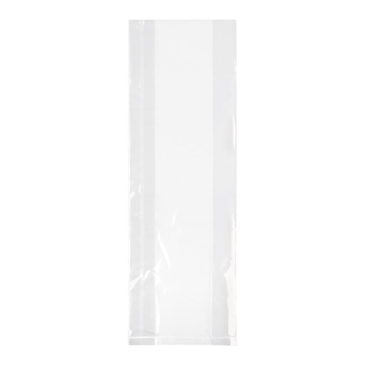 1000x Seitenfaltenbeutel 100+50x200 mm mit Siegelnaht transparent OPP 30my