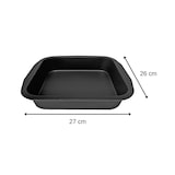 thumbnail of Zenker Special Creative Brownie-Backform, Brownie Form, Backform, Kuchenform, Telfon Classic, Schwarz, L 27 cm, 7407