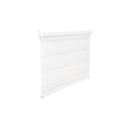 Doppelrollo Duorollo 120 cm breit 200 cm lang weiss inkl. Seilzug Fensterrollo Klemmrollo Jalousie