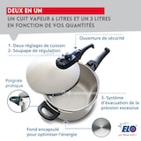 thumbnail of Autocuiseur vapeur en acier inoxydable 18/10 22 cm 4 litres Elo Praktika