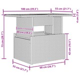 thumbnail of vidaXL 6-teiliges Garten Sofa Set mit Kissen Beige aus Poly Rattan Akazie
