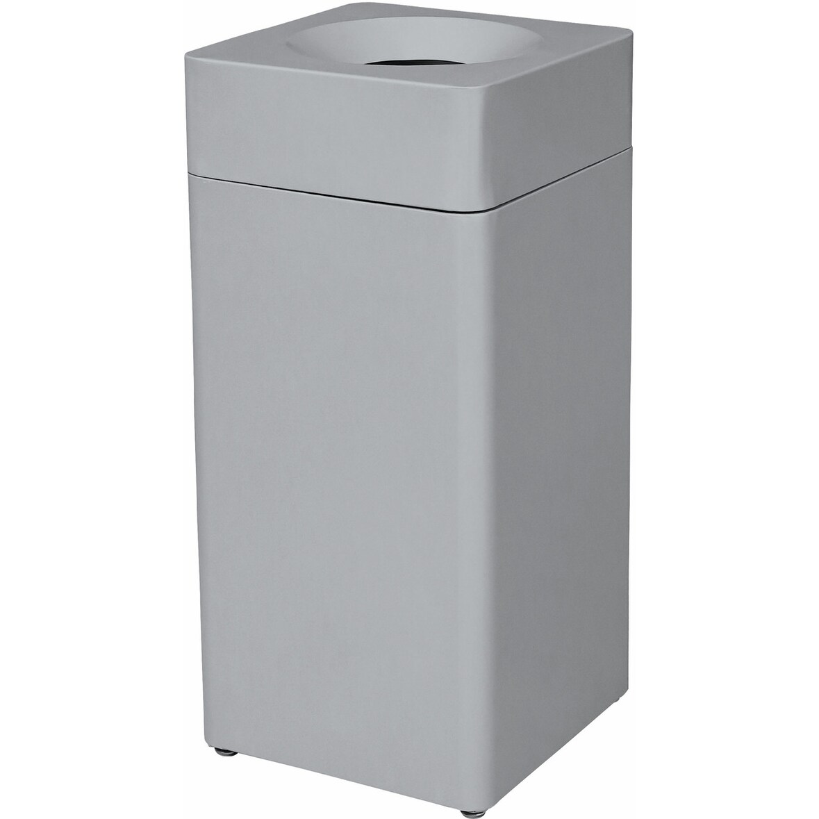 Selbstlöschender Abfalleimer 40 l, quadratisch,,grau