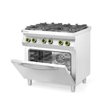 thumbnail of HENDI Cuisinière à gaz 4 feux avec four à convection GN 1/1, Kitchen Line, 230V/3000W, 19kW, 800x722x(H)900mm