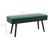 thumbnail of HOMCOM taburete pie de cama multifuncional banco pie de cama moderno banco dormitorio con pies de acero y asiento acolchado carga 120 kg 100x36x45 cm
