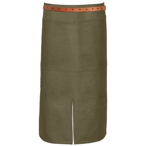 Bistroschürze mit Schlitz, Canvas, B68 x L86cm, Fb. olive : 100% Baumwolle (10,02oz.) : olive