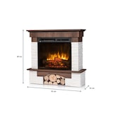 thumbnail of PORTO - Chimenea eléctrica de suolo LED autoportante - Roble - 23' - 91 x 89 x 31