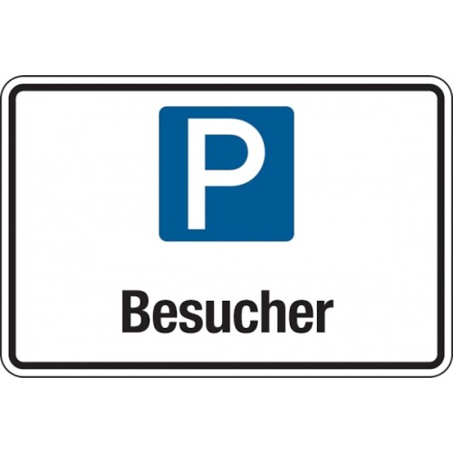 Parkplatzschild, Besucher, 200x300mm, Aluverbund - 300x200x2 mm Aluverbund