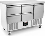 thumbnail of Romux® Saladette und Pizzatisch 1 Tür und 4 Schubladen 135x70 cm 240 Liter Statisch | Kühltisch von Pizzen und Salaten