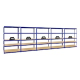 thumbnail of PROREGAL Mega Deal | 5x Schwerlastregal Big Elephant M | HxBxT 180x120x60 cm | Fachlast 250kg | Blau | Stecksystem Lagerregal Regalsystem 5 Stk.