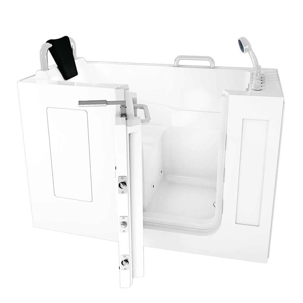 AcquaVapore Sitzwanne Whirlpool Badewanne mit Tür S07WP-TH-C-L 140x76cm