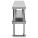 thumbnail of Mesa de trabajo de cocina con estante acero inox 120x60x150 cm