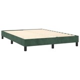 thumbnail of vidaXL Boxspringbett mit Matratze & LED Dunkelgrün 140x190 cm Samt