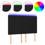 thumbnail of vidaXL LED Kopfteil Schwarz 144x5x118/128 cm Stoff