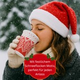 thumbnail of DeinPack 1000 Glühweinbecher 200 ml – Winter Pappbecher mit Schneeflocken Motiv