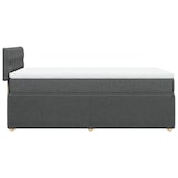 thumbnail of vidaXL Boxspringbett mit Matratze Dunkelgrau 90x200 cm Stoff