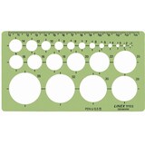 thumbnail of Kreis-Schablone 118S 1-35mm 22 Kreise grün Packung mit 10 Stück