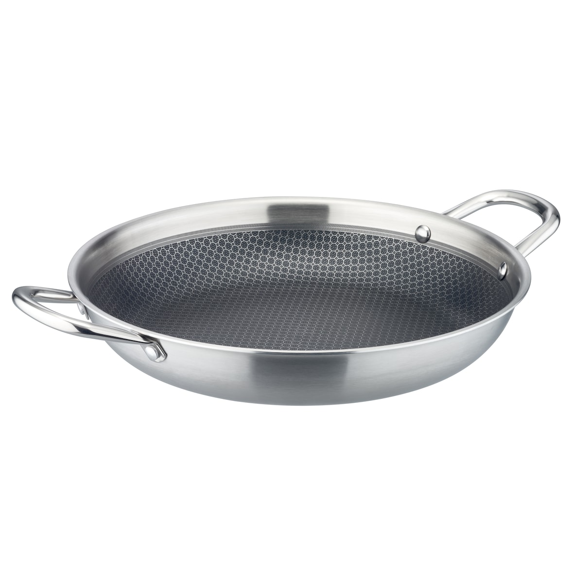 GSW Servierpfanne 32 x 6 cm Inoxxa Black Gastro Traditionell, ca. 4 L, induktionsgeeignet, backofenfest