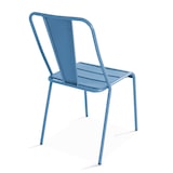 thumbnail of Ensemble table de terrasse et 8 chaises bistrot en acier bleu pacific - Oviala