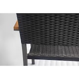 thumbnail of METRO PROFESSIONAL Sedia impilabile con braccioli Raikki, alluminio/polirattan/legno di teak, nero/grigio