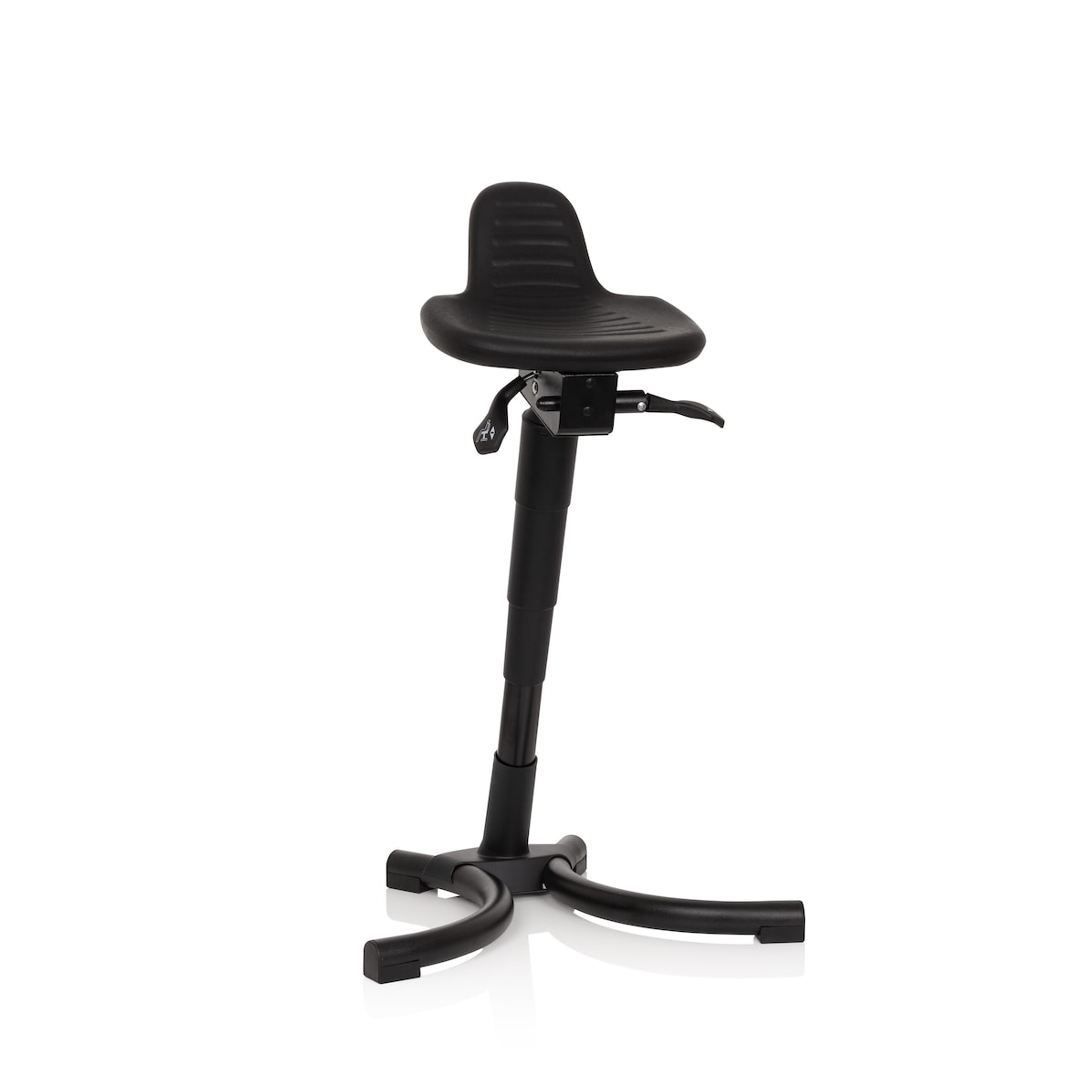 Taburete / silla de trabajo TOP WORK 34 PU negro espuma marco métalico hjh OFFICE
