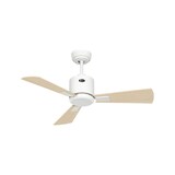 thumbnail of eco neo III 92, wlan-ventilator ohne licht, weißes gehäuse, flügel aus ahorn und buche, casafan