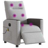 thumbnail of vidaXL Massagesessel Elektrisch Wolkengrau Stoff