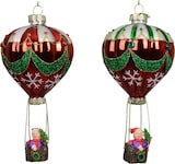 thumbnail of 1 Christbaumschmuck Glas 15cm Heißluftballon sortiert Weihnachtsbaum Anhänger Christbaumanhänger Weihnachtsbaumschmuck Weihnachtsdeko Rot Grün