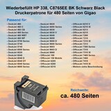 thumbnail of Kompatibel HP 338, C8765EE BK Schwarz Black Druckerpatrone für 480 Seiten von Gigao