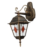 thumbnail of Licht-Erlebnisse Tiffany Außenleuchte SALZBURG in Kupfer Antik Aluminium Buntglas Vintage E27 H:43cm Wandlampe Haus, CX1209-39M
