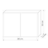 thumbnail of Badmöbel Set Gently 3 V3 Weiß/Grau Badezimmermöbel Badspiegel Waschtisch 80 cm mit 1x 5W LED / Energiebox
