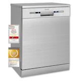 thumbnail of Exquisit Geschirrspüler GSP9614-030B inox | Spülmaschine 60 cm | Aquastop | Maßgedecke: 14 | Auto Türöffner | Restlaufzeiten Anzeige