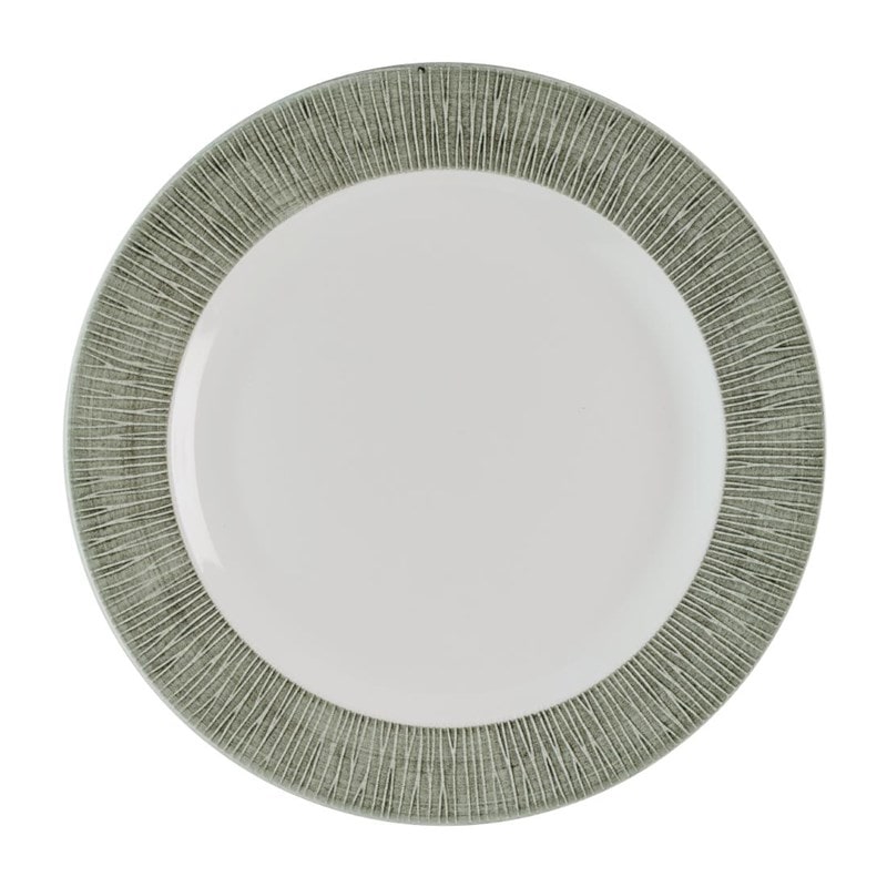 Churchill bamboe keramische centrifugeborden in alpine stijl met voet, 305 mm, (12 stuks)