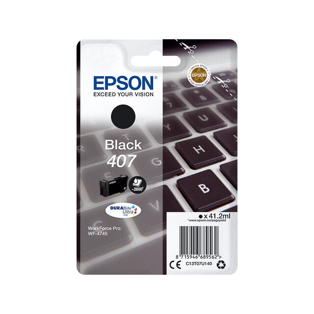 EPSON Cartouche Jet d'Encre Black L ''Clavier'' WF-4745 Series (T07U1) - C13T07U140