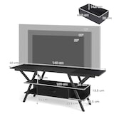 thumbnail of COSTWAY Mueble para TV con luces LED y tomas USB + Type-C, mueble bajo para televisores de 65 pulgadas (negro)