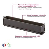 thumbnail of Gobel - Pâté long uni (mini) - antiadhérent - à charnière - fond démontable - 300 x 40 x 60 mm - 219410