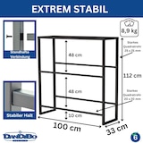 thumbnail of DanDiBo Getränkekistenregal 6 Kisten mit Ablage Metall Stabil 96435 Getränkekistenhalter 100 cm Getränkekistenständer