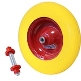 thumbnail of Schubkarrenrad Vollgummi 4.00-8 / 4.80 mit Achse 200 Kg Ersatzrad Schubkarre PU