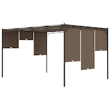 thumbnail of vidaXL Gartenpavillon mit Seitenvorhang 4x3x2,25 m Taupe