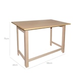 thumbnail of WellHome Tampo de mesa dobrável com acabamento em madeira sem verniz 100 x 60 x 75