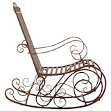 thumbnail of Lot de 2 Fauteuils à bascule d'extérieur Smilla en fer forgé Marron